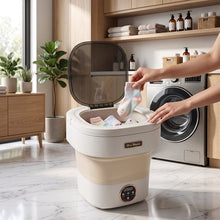 Folding washing machine