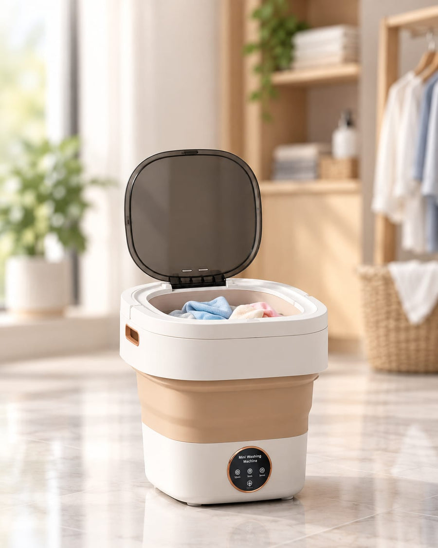 Folding washing machine