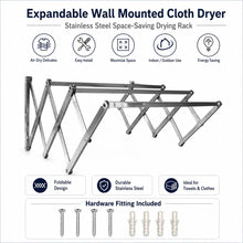 Wall mounted foldable drying rack